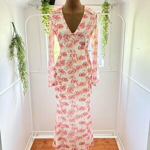 Floral Hello Molly Pink Maxi Dress